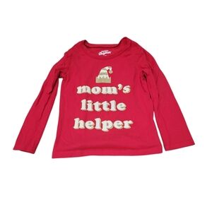 OshKosh Originals Mom's Little Helper Christmas Long Sleeve T-Shirt Size 3T